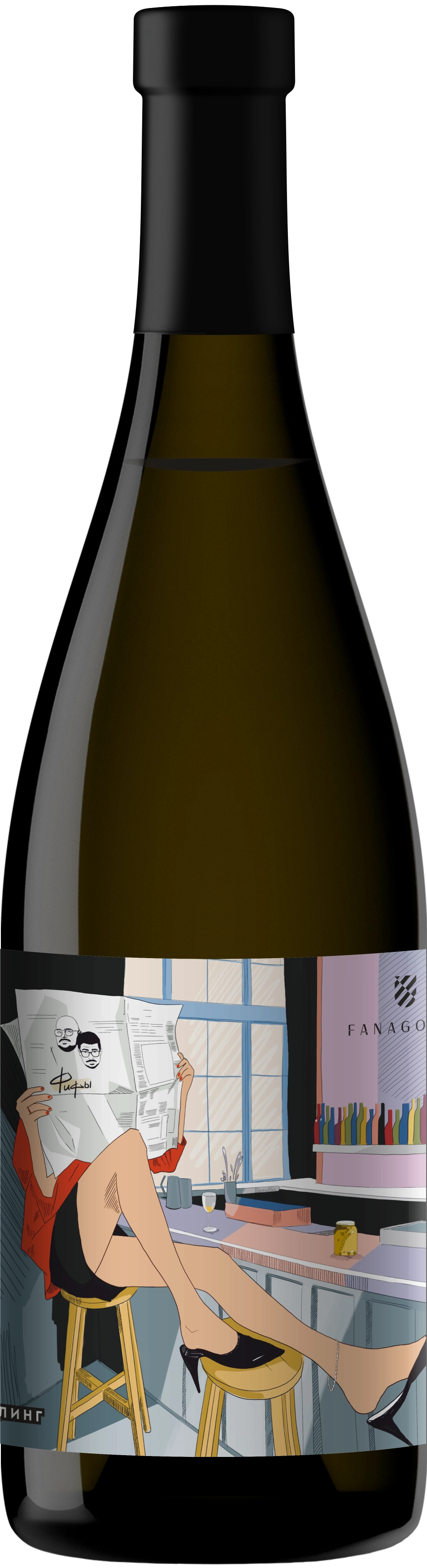 Вино  Винодел & Сомелье Рислинг   Кубань. Таманский Полуостров ЗГУ Фанагория  2021 750 мл  13 %