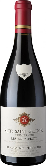 Вино Remoissenet Pere & Fils  Nuits-Saint-Georges 1-er Cru  Les Bousselots  AOC  Ремуассене Пер и Фис  Нюи-Сен-Жорж Премье Крю  Ле Буссело  2015 750 мл