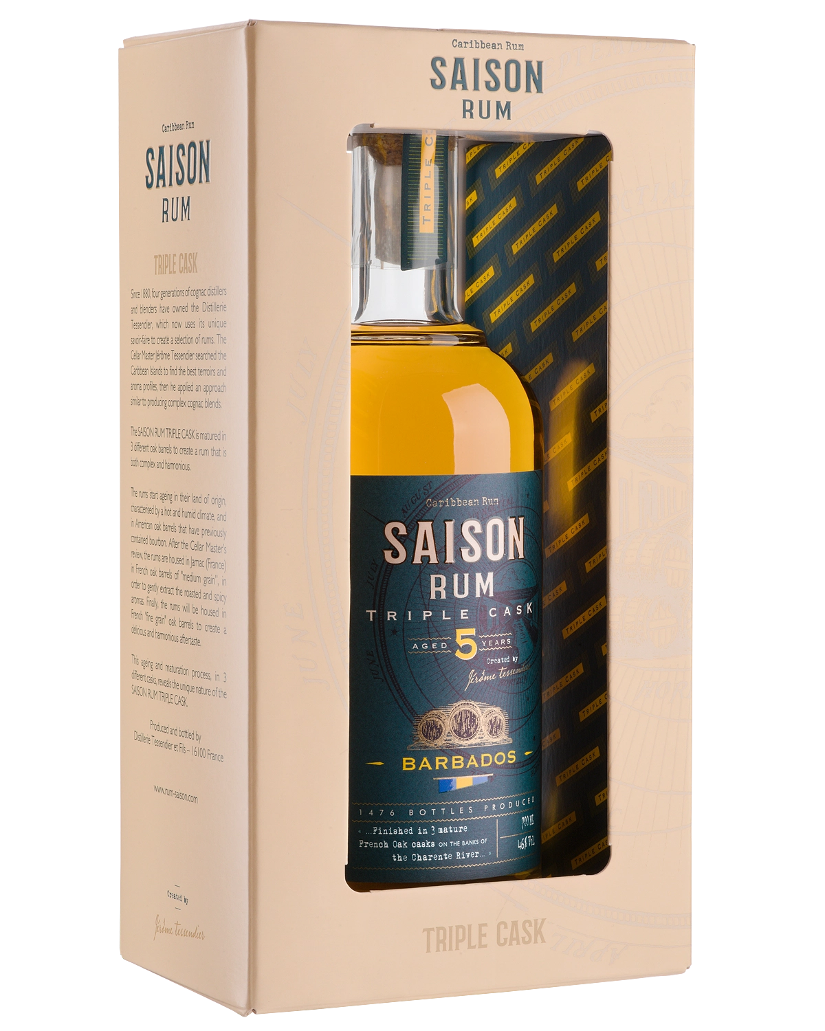 Ром Saison Triple Cask Barbados 5 Y.O. in gift box  700 мл
