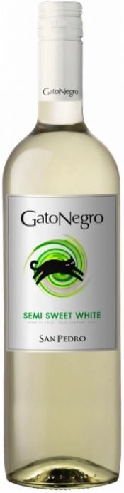 Вино San Pedro Gato Negro Semi-Sweet White Гато Негро белое полусладкое 2014 750 мл