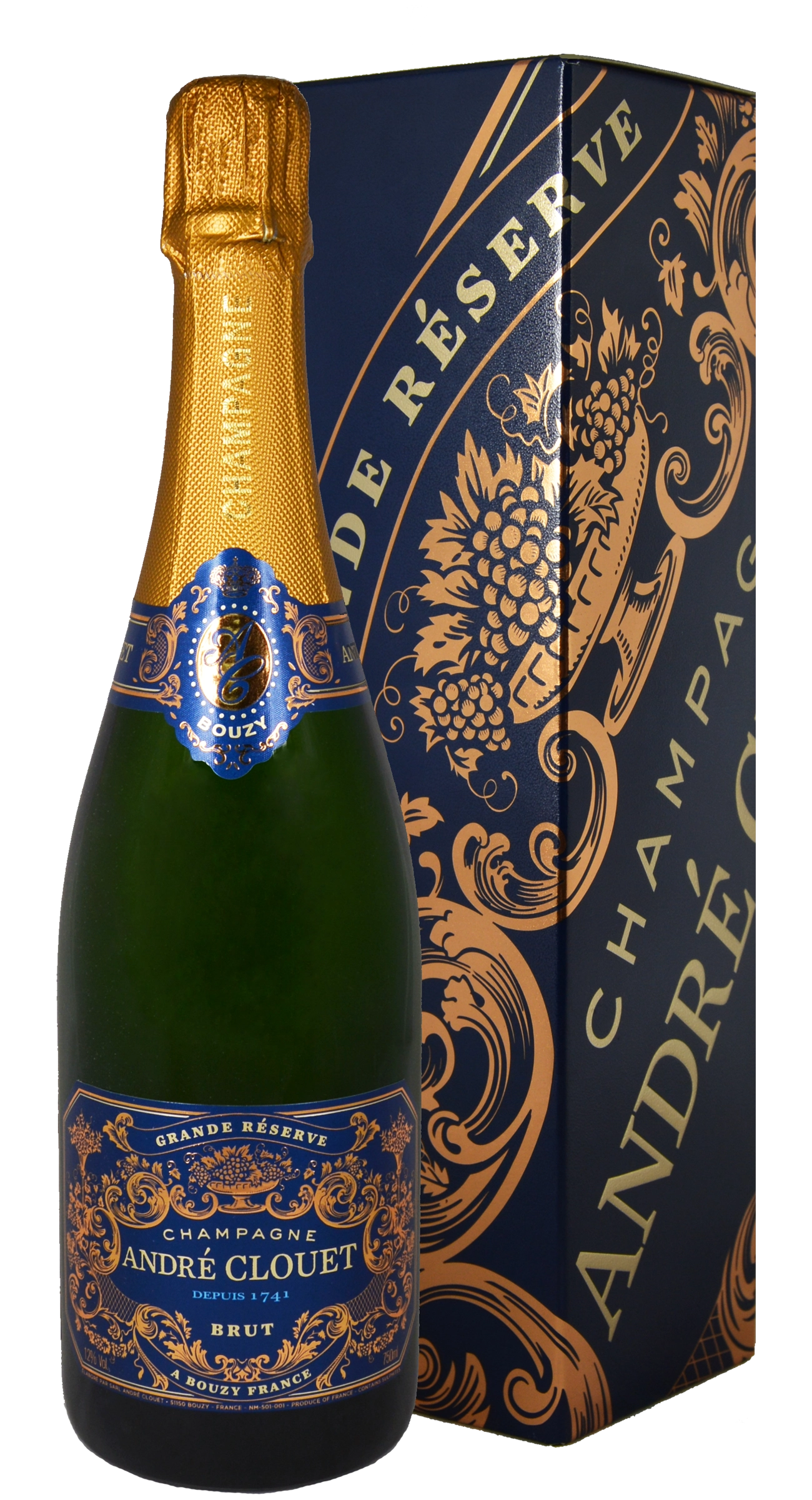 Шампанское Andre Clouet Grande Reserve gift box  750 мл