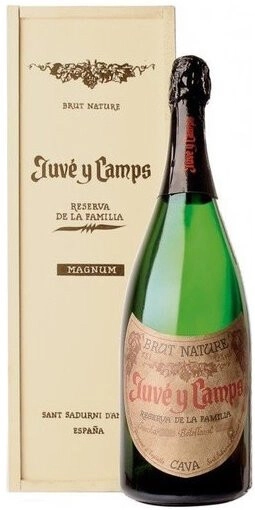 Игристое вино Juve y Camps Cava Reserva de la Familia Gran Reserva Brut Nature wooden box  2017 3000 мл