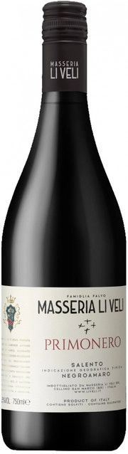 Вино Li Veli Primonero Salento IGT Ли Вели Примонеро 2021 750 мл