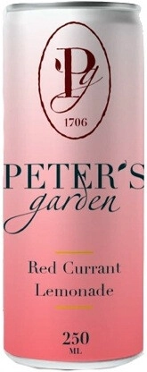 Вода Peter's Garden Red Currant Lemonade in can Петер'с Гарден Лимонад Красная смородина в жестяной банке 250 мл