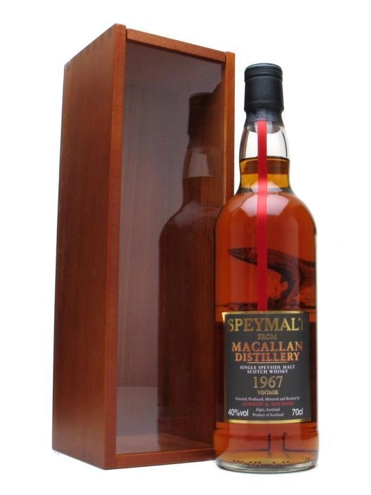 Виски The Macallan, Макаллан, 1967, Matured in Sherry Wood 43%   75cl  в подарочной коробкеиз дуба с гравировкой и  хрустальным бокалом