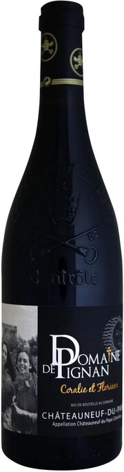 Вино Domaine de Pignan Coralie et Floriane Chateauneuf-du-Pape AOC  2019 750 мл 15%