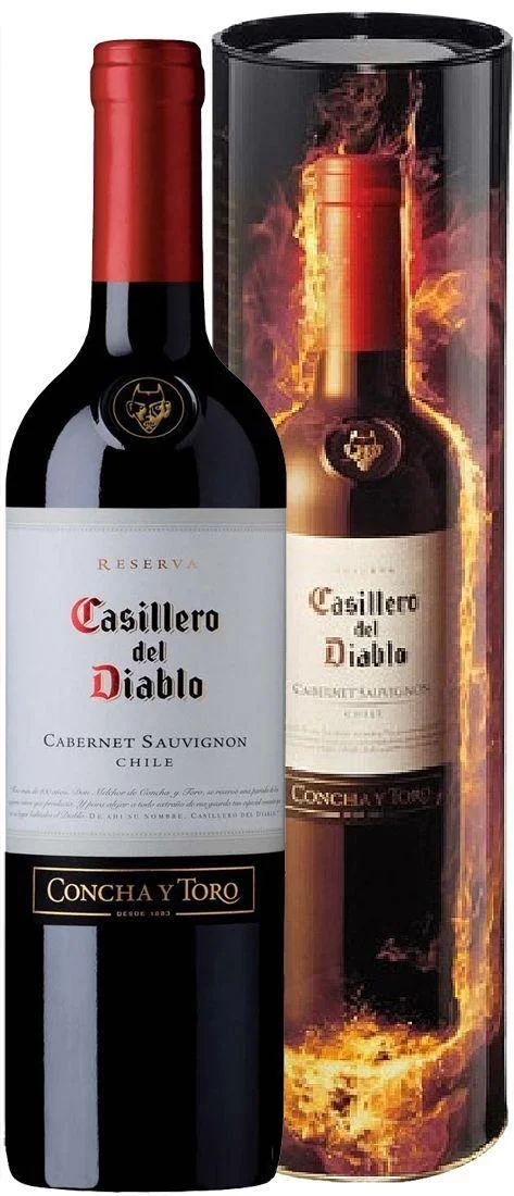 Вино Casillero del Diablo Reserva Cabernet Sauvignon, Казильеро Дель Дьябло Резерва Каберне Совиньон кр. в мет. уп. 0.75 13.5%