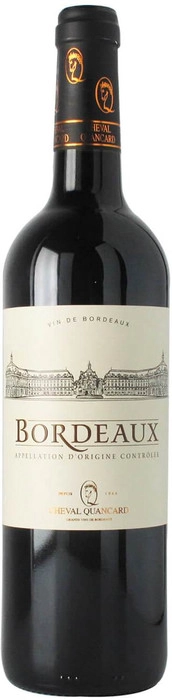 Вино Cheval Quancard  Bordeaux AOC red dry  2018 750 мл