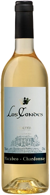 Вино Bodegas 1898 Los Condes Catalunya Macabeo Chadonnay 2018 750 мл