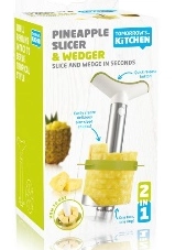 Ананасорезка VacuVin Pineapple Slicer Medium & Wedger Giftpack Stainless Steel, средняя с разрезателем, материал: нержавеющая сталь, подарочная коробка