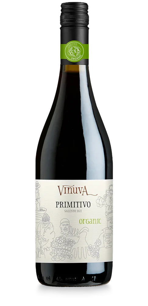 Вино Vinuva Primitivo Salento IGT   Biologico Винува Примитиво Саленто  2018 750 мл