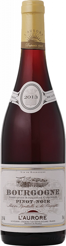 Вино Cave de Lugny l’Aurore  Bourgogne  Pinot Noir   2019 750 мл