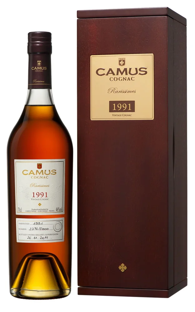 КОНЬЯК VINTAGE COGNAC CAMUS КАМЮ ВИНТАЖ в деревянной подарочной упаковке 1991  700 мл