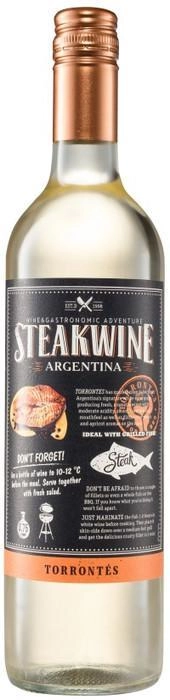Вино Steakwine Black Label Torrontes Стейквайн Торронтес Черная Этикетка 2019 750 мл