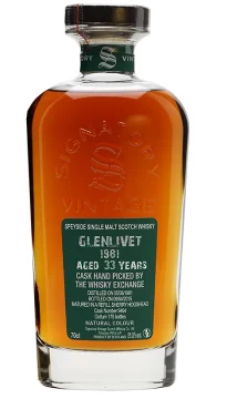 Виски Signatory Vintage, Glenlivet, Гленливет, 1981, Oloroso sherry cask matered №9469 single cask54,7% bottle one of 236 бут. 70cl