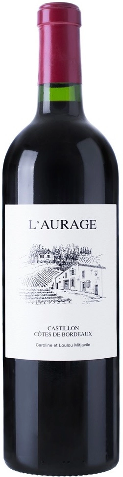 Вино L'Aurage Castillon Cotes de Bordeaux  Л'Ораж, Кастийон Кот де Бордо  2017  750 мл