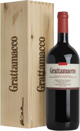 Вино Grattamacco Bolgheri Rosso Superioreу 2020  wooden box 1,5 л