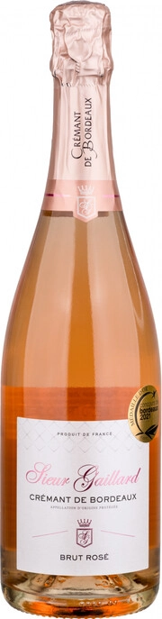 Игристое вино Sieur Gaillard Cremant de Bordeaux Rose  2019 750 мл