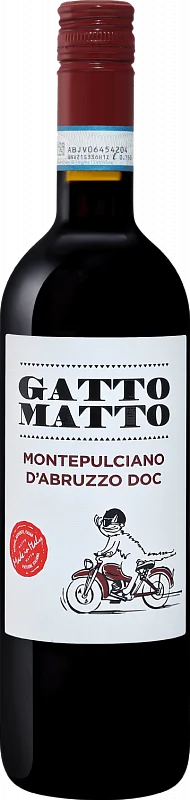 Вино   Villa degli Olmi  Gatto Matto  Montepulciano d’Abruzzo  Вилла Дельи Ольми  Гатто Матто Монтепульчано д’Абруццо  2017  750 мл