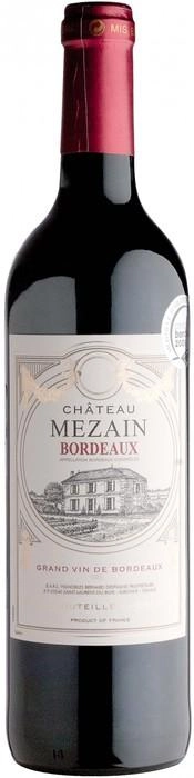 Вино Chateau Mezain Bordeaux AOC  2020 750 мл