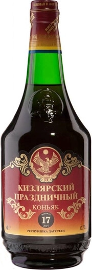 Коньяк Кизлярский Праздничный КС Зеленый Графин 41%  700 мл