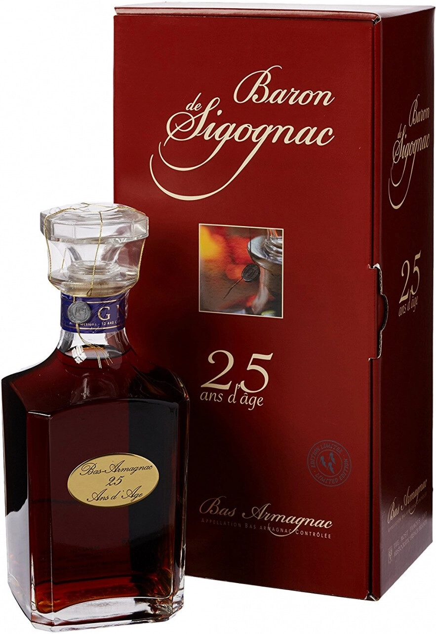 Арманьяк Baron de Sigognac 25 ans d'age  700 мл