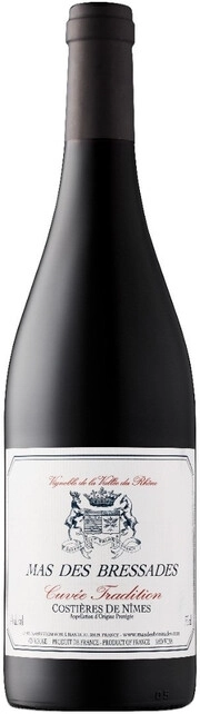 Вино Mas des Bressades Cuvee Tradition Rouge Costieres de Nimes AOP Ма де Брессад Кюве Традисьон Руж 2020 750 мл