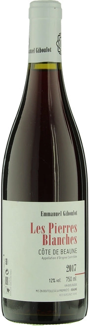 Вино Emmanuel Giboulot, "Les Pierres Blanches", Cote de Beaune         Эммануель Жибуло Ле Пьер Бланш Кот де Бон 2017   750 мл