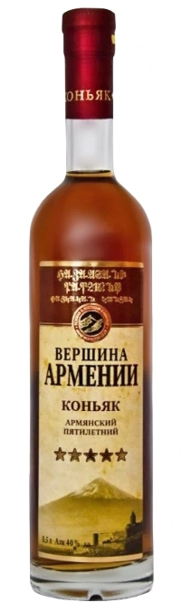 Коньяк Вершина Армении пятилетний 40% 500 мл