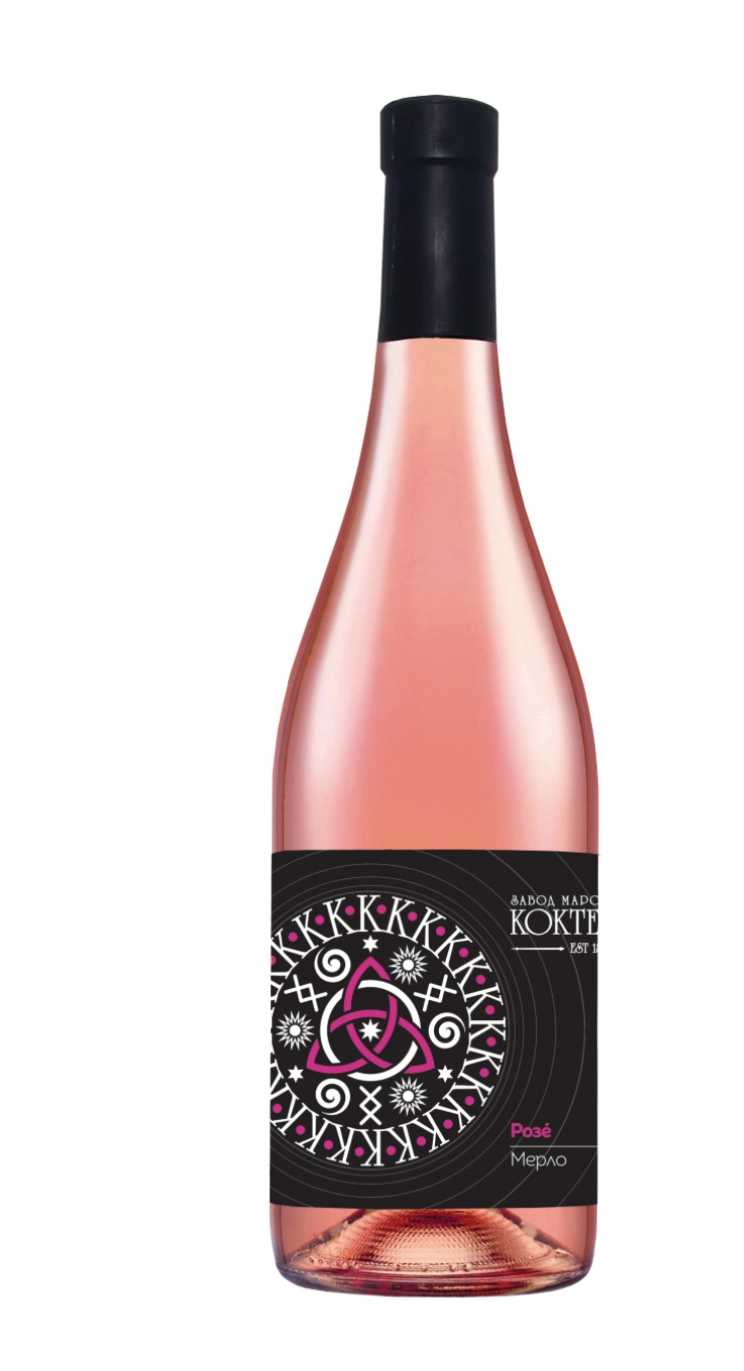 Вино Коктебель Магнетизм   Розе Мерло  2023  750 мл 13,5 %
