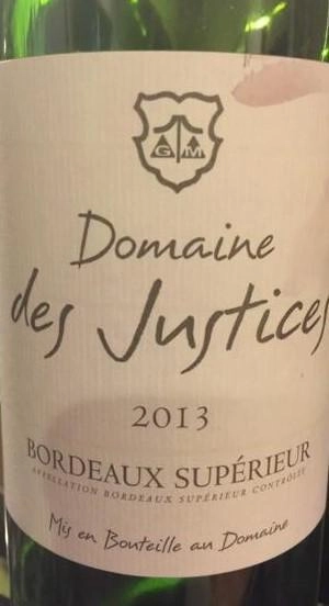 Вино Domaine des Justices white 2016 750 мл