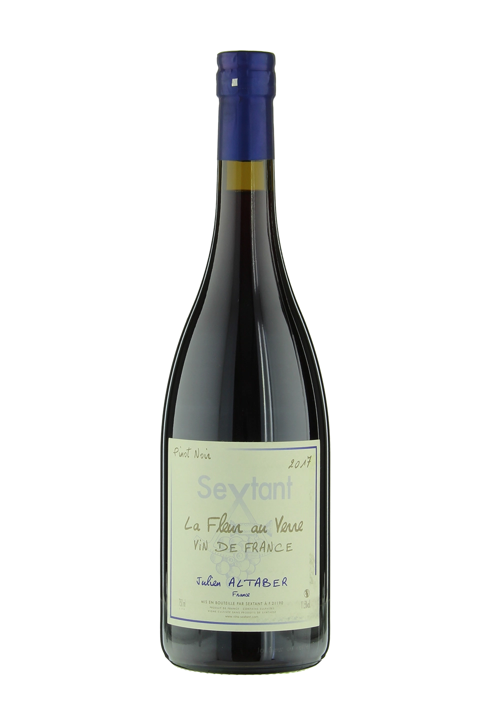 Вино Julien Altaber Sextant La Fleur Au Verre  Pinot Noir AOC Жюльен Альтабер Секстан Ла Флёр о Вер  Пино Нуар 2020  750 мл