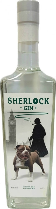Джин  Sherlok Dry Gin white Iabel 500 мл