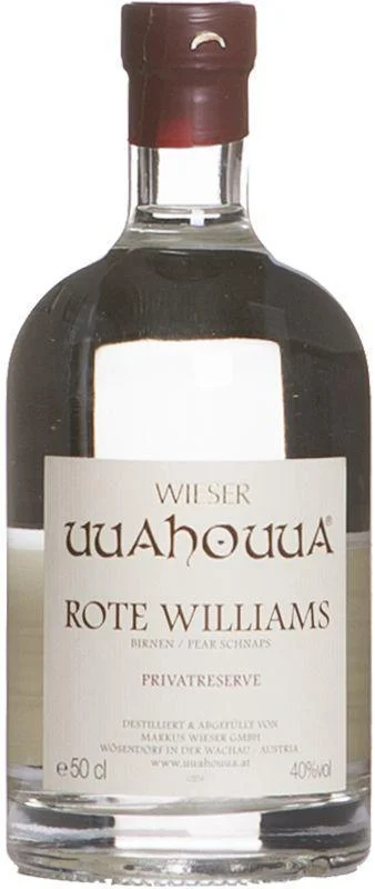 Шнапс Wieser Uuahouua Rote Williams Schnaps Private Reserve, Красная груша Вильямс Приватрезерв, 0,5