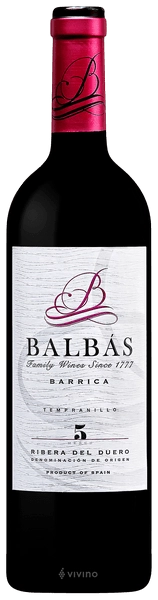 Вино Bodegas Balbas Barrica Tempranillo   2018 375  мл