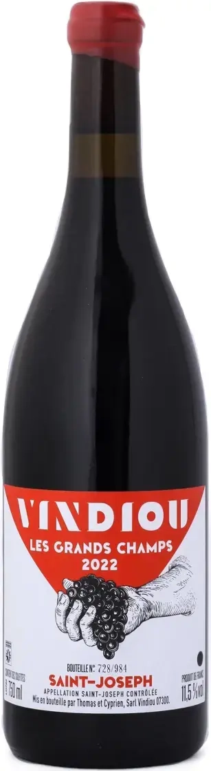 Вино  Vindiou Saint-Joseph Les Grands Champs AOC  2022 750 мл 11,5%
