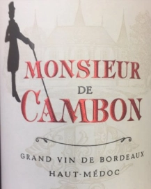 Вино  Château Cambon La Pelouse Monsieur de Cambon Haut-Médoc  Шато Камбон Ля Пелуз  Месье де Камбон 2015 750 мл