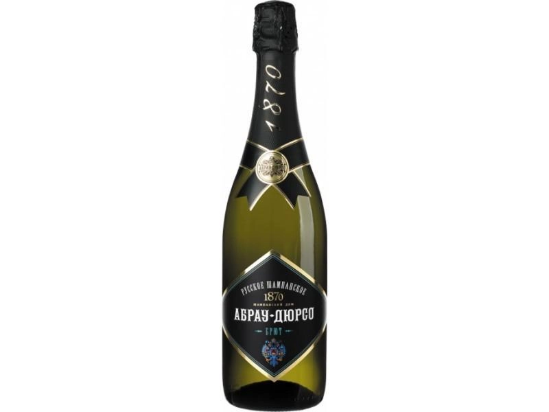 Игристое вино Российское шампанское брют корковая пробка (Абрау-Дюрсо) 750 мл