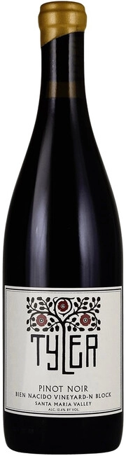 Вино Tyler  Bien Nacido Vineyard N Block Pinot Noir Тайлер  Бьен Насидо Виньярд Н Блок Пино Нуар 2018 750 мл   13,1 %