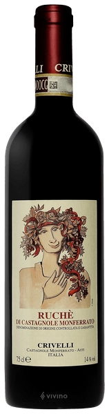Вино  Crivelli   Ruchè di Castagnole Monferrato  Кривелли  Руке ди Кастаньоле Монферрато  2022  750 мл