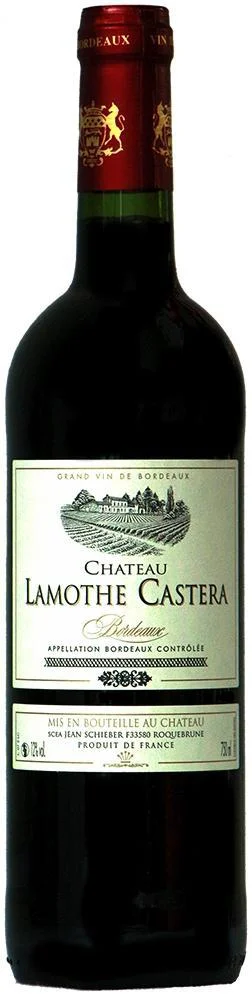 Вино Chateau Lamothe Castera, Bordeaux Шато Ламот Кастера, Бордо 2014 750 мл