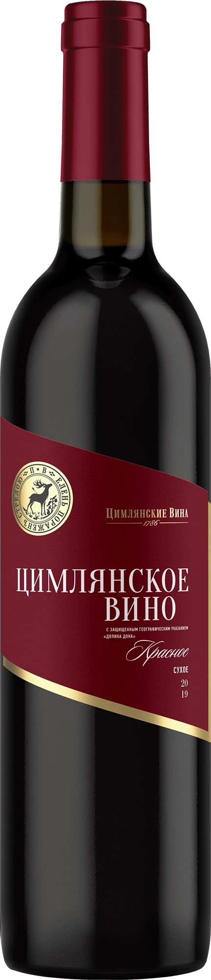 Вино Цимлянское Саперави столовое красное сухое 750 мл