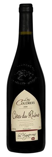 Вино Les Vignérons de l’Enclave des Papes, Les Coudriers, Ле Виньерон де Л’Анклав де Пап,  "Ле Кудриер АОС Кот дю Рон" красное сухое 13,5% 0,75