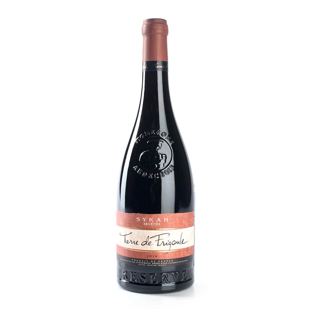 Вино Vignerons Ardechois  IGP Ardeche Syrah Terre de Frigoule Винеронс Ардэшуа  IGP Ардеш Сира Тер де Фригуль  2015 750 мл