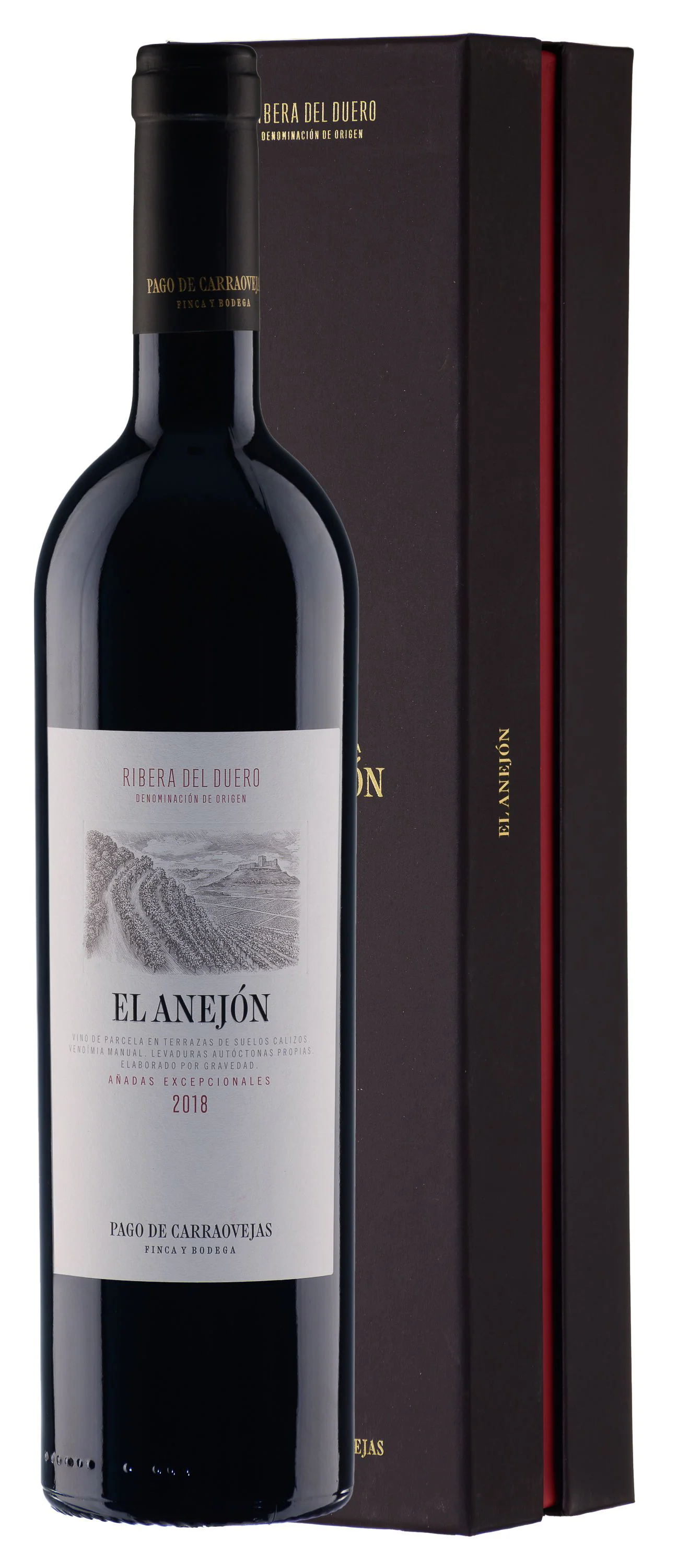 Вино Pago de Carraovejas El Anejon Ribera del Duero DO 2018 gift box 750 ml