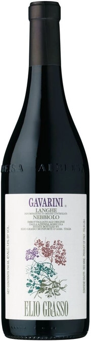 Вино Elio Grasso  Gavarini Langhe Nebbiolo DOC  2021 750 мл 14,5%