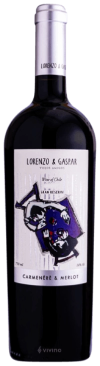 Вино Lorenzo & Gaspar Gran Reserva Carmenere & Merlot  2020 750 мл 14%