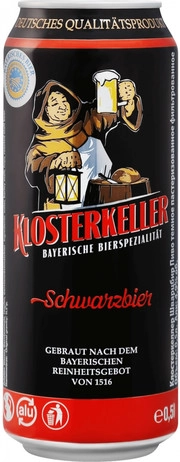 Пиво  Klosterkeller  Schwarzbier  in can  Клостеркеллер  Шварцбир в жестяной банке 500 мл