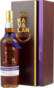 Виски Kavalan  Solist Moscatel Sherry Cask  wooden box  750 мл