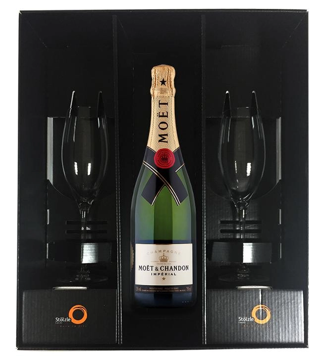 Шампанское Moet Chandon Brut Imperial 2 glass 750 мл